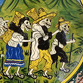 Day of the Dead ceramic plate