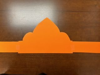 template taped together