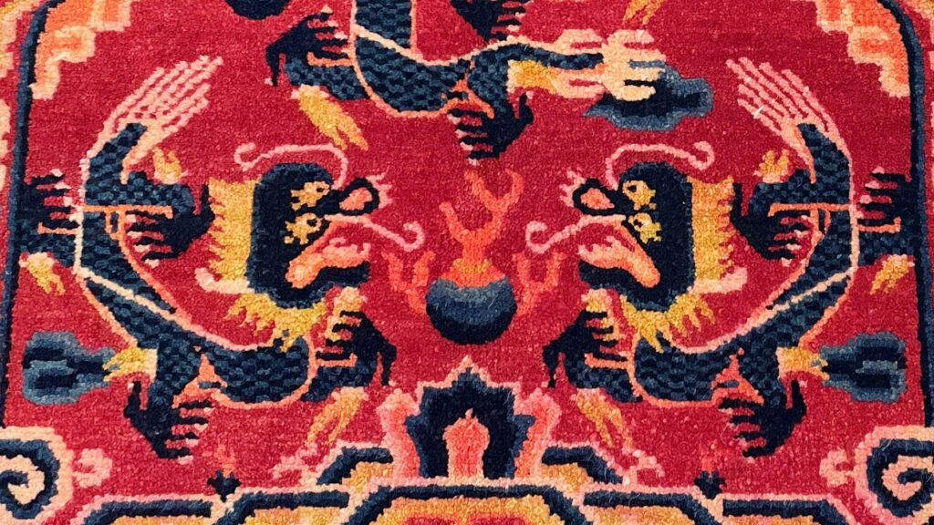 dragon detail in rug