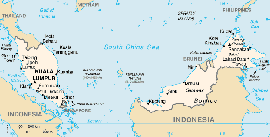 Malaysia map