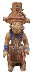 ceramic figure of a Maya man